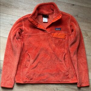 Patagonia Vibrant Orange Snap Fleece